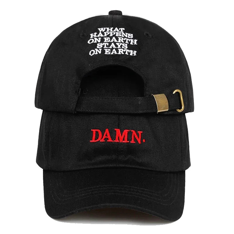 Unisex DAMN Letter Embroidery Baseball Caps Spring Autumn Outdoor Sunscreen Hat Adjustable Casual Trucker Hats