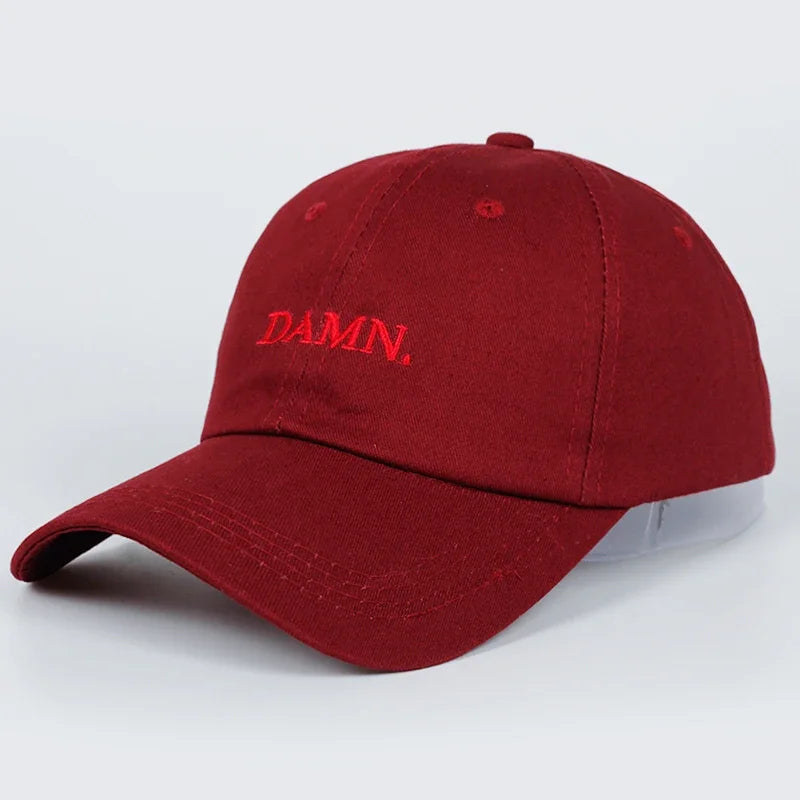 Unisex DAMN Letter Embroidery Baseball Caps Spring Autumn Outdoor Sunscreen Hat Adjustable Casual Trucker Hats