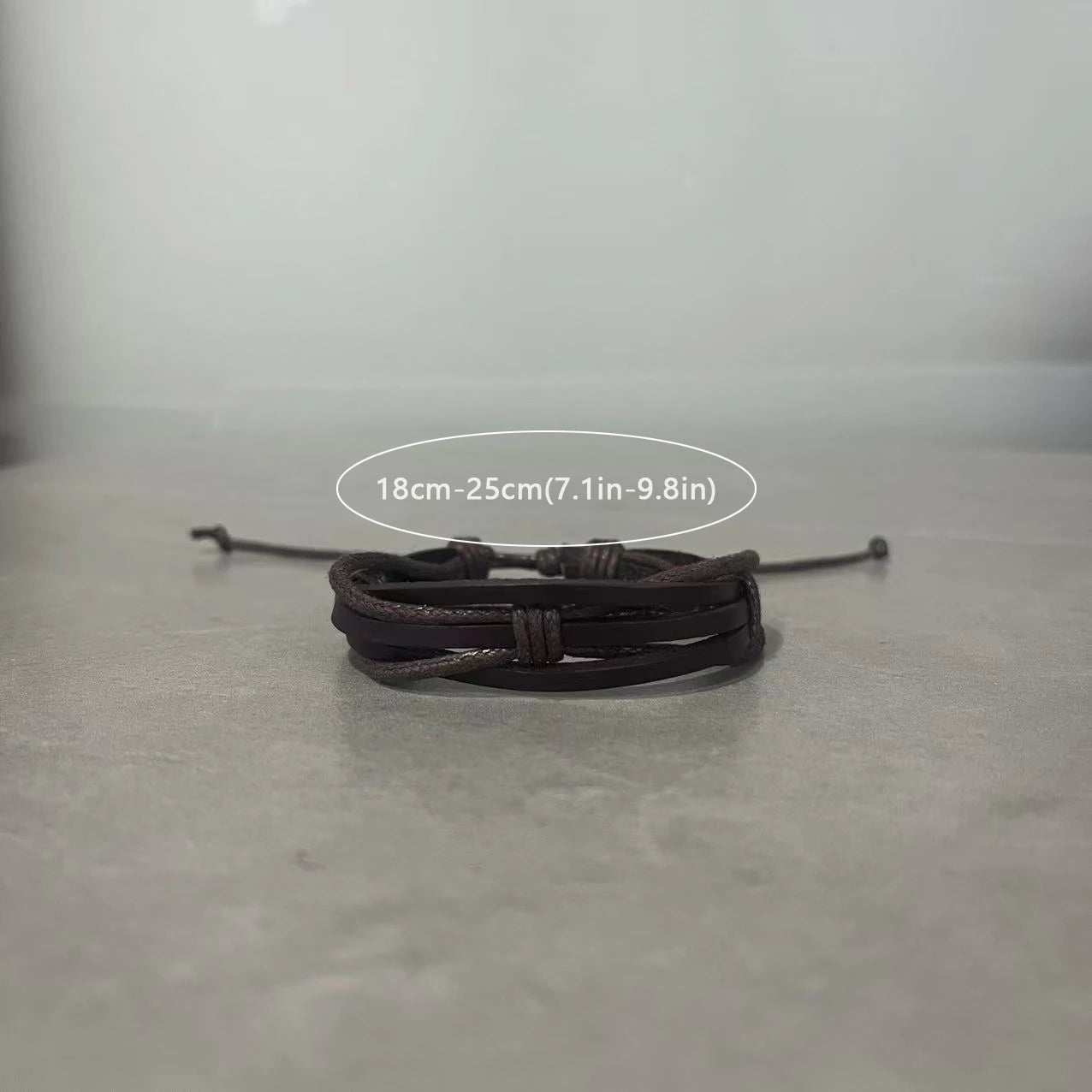 Men's Genuine Leather Braided Bracelet,Adjustable Length Bracelet,Men's Gifts,Best Gift for Husband/Father,1pc