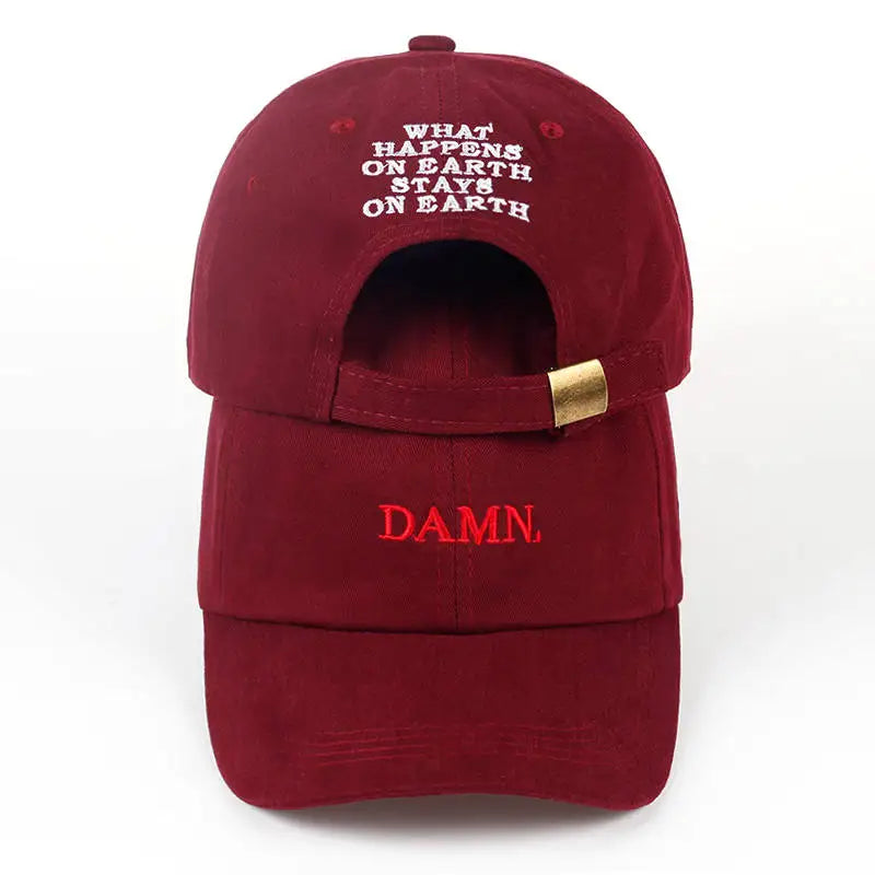 Unisex DAMN Letter Embroidery Baseball Caps Spring Autumn Outdoor Sunscreen Hat Adjustable Casual Trucker Hats