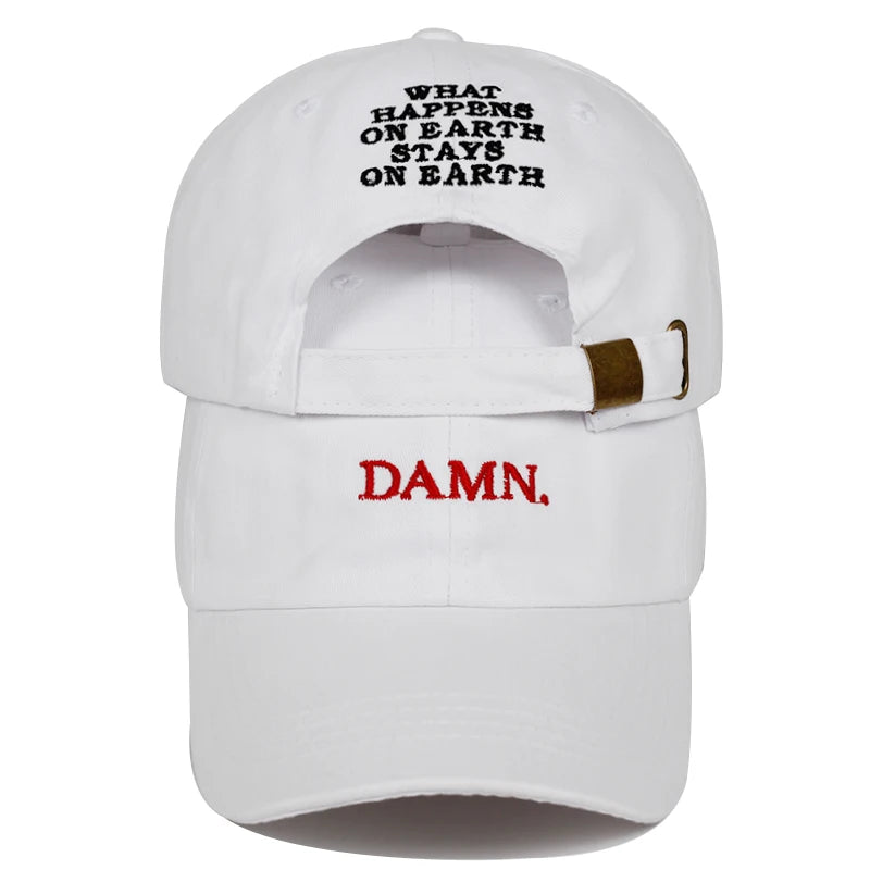 Unisex DAMN Letter Embroidery Baseball Caps Spring Autumn Outdoor Sunscreen Hat Adjustable Casual Trucker Hats